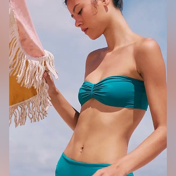 Toast Other - New Toast Signature Cinched Bandeau Bikini Top- Deep Lake